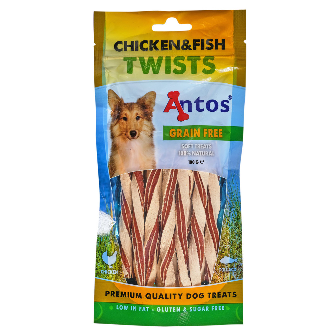 Antos Chicken & Fish Twists 100 gr